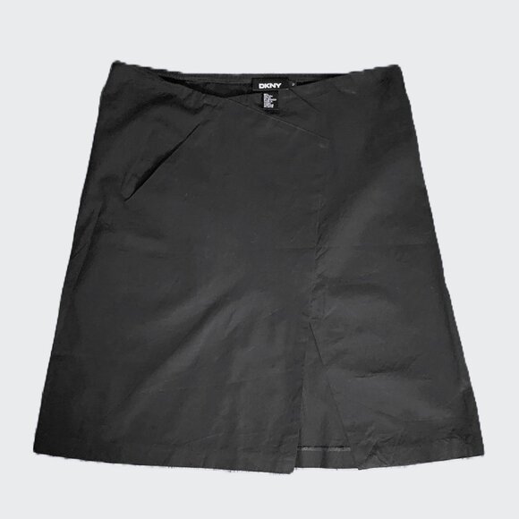 DKNY Women's Cotton midi A-line Skirt / Black / US 2 - Picture 1 of 15